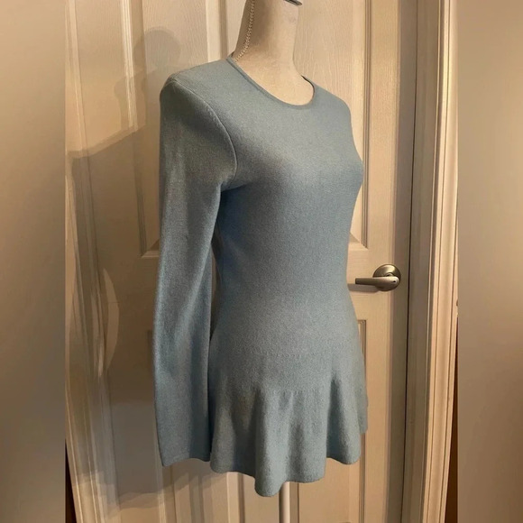 Antonio Melani 100% Cashmere Peplum sweater blue size small - Picture 7 of 15